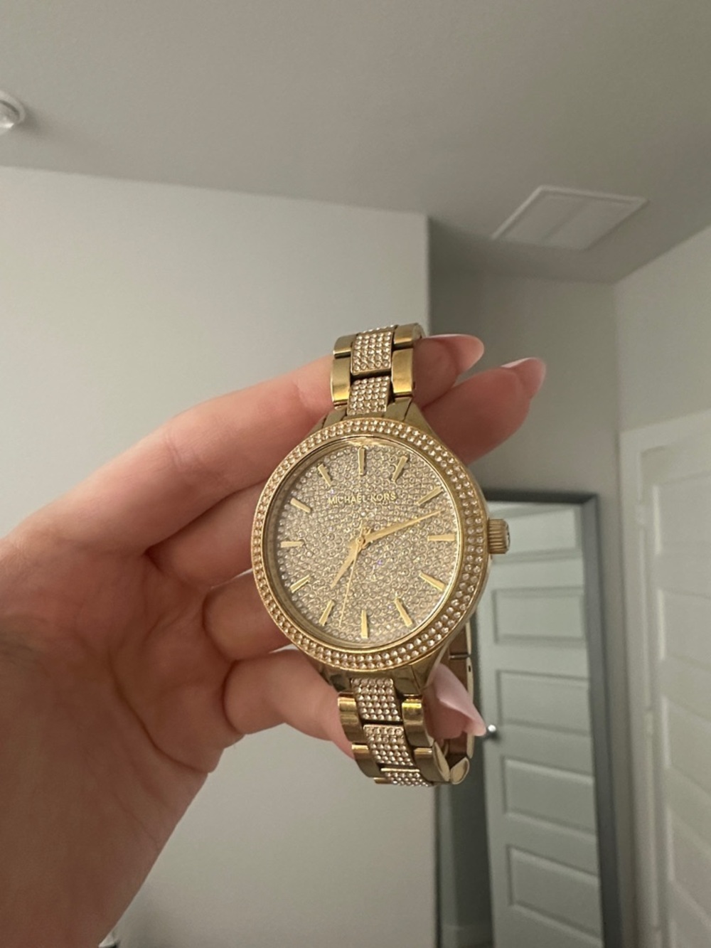 Michael Kors Gold Crystal Pavé Women's Bracelet Watch